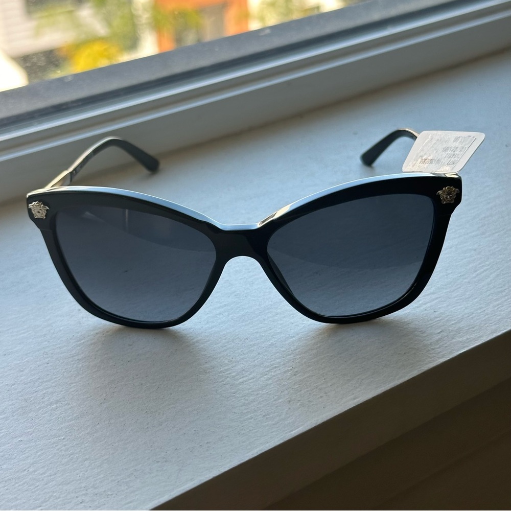 Versace Black Cat-Eye Sunglasses